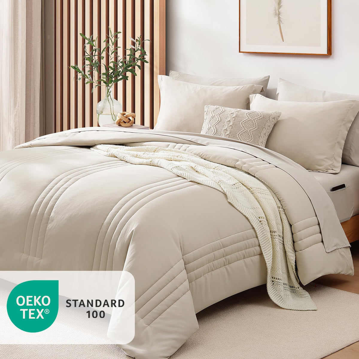 Monbix fitted sheet with deep pockets for a snug fit
