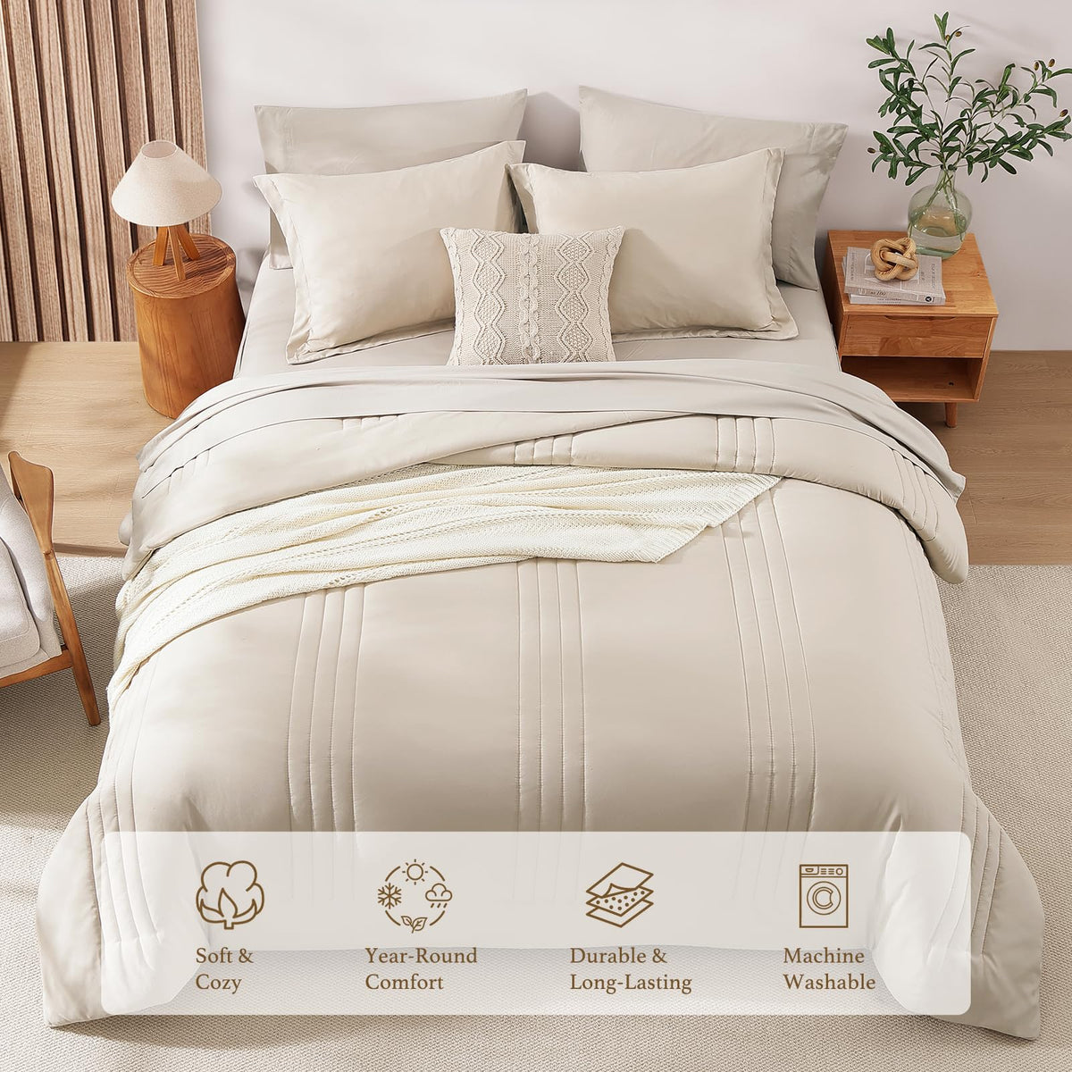 Monbix flat sheet 81x96 ready for smooth, breathable sleep