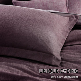 Monbix Italian Plum King bedding comes vacuum-packaged for compact storage.