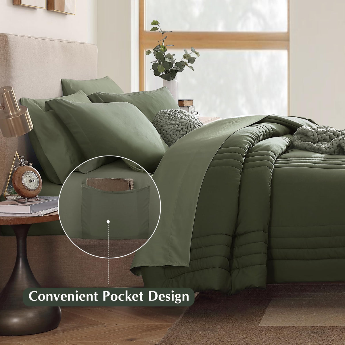 Monbix king shams complementing the set with decorative detail.