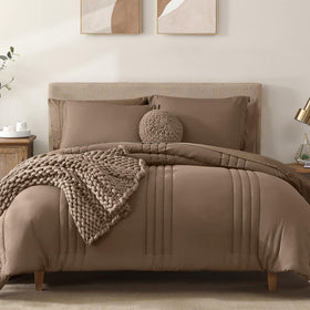 Monbix King Size Comforter close-up fabric shows soft texture and warmth