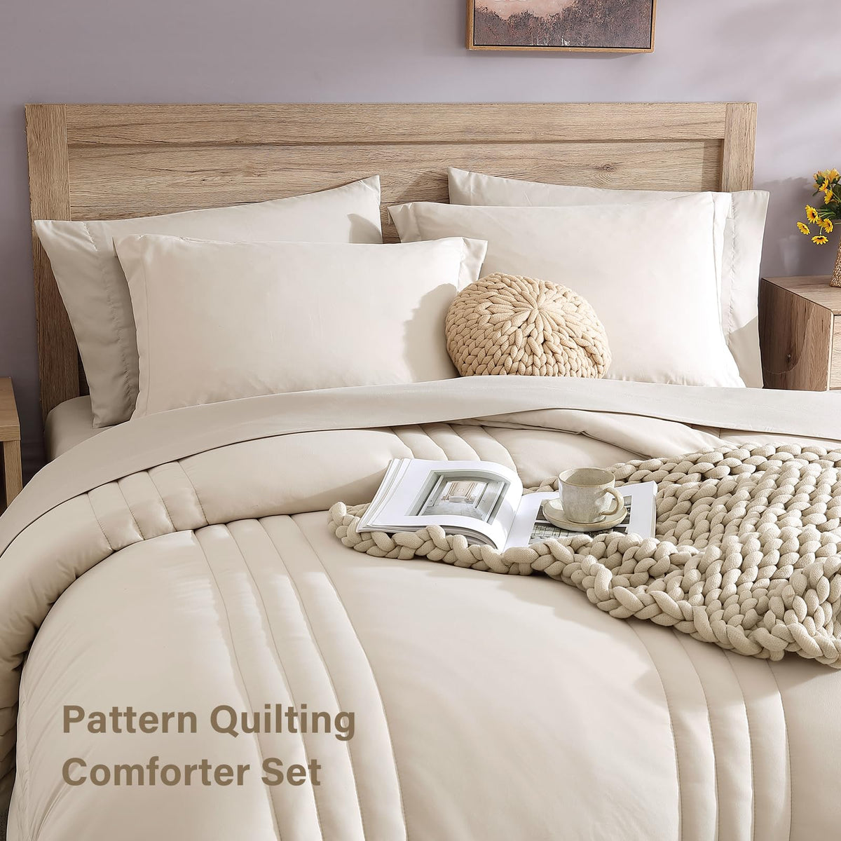 Monbix flat sheet in apricot-beige offers soft, breathable comfort