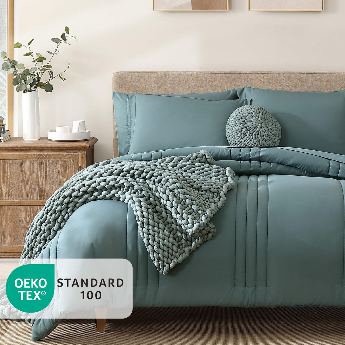 Monbix queen flat sheet detail highlighting smooth weave and breathable fabric