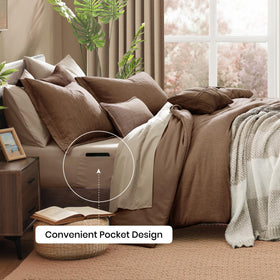 Monbix all-season bedding for year-round comfort and ease.