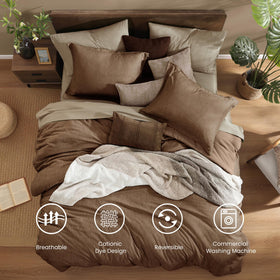 Monbix Queen Comforter Set neatly folded on a flat lay for a soft, ready-to-use bedroom update.