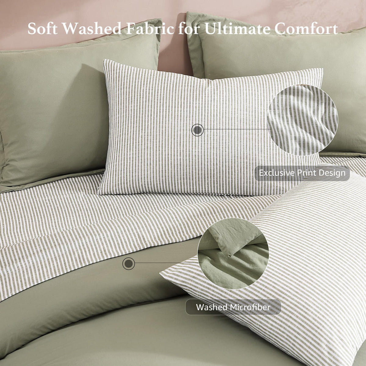 Monbix Queen Pillowcases 20x30 pair with duvet for tidy, breathable sleep setup.