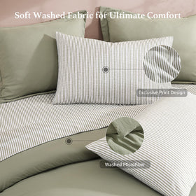 Monbix Queen Pillowcases 20x30 pair with duvet for tidy, breathable sleep setup.