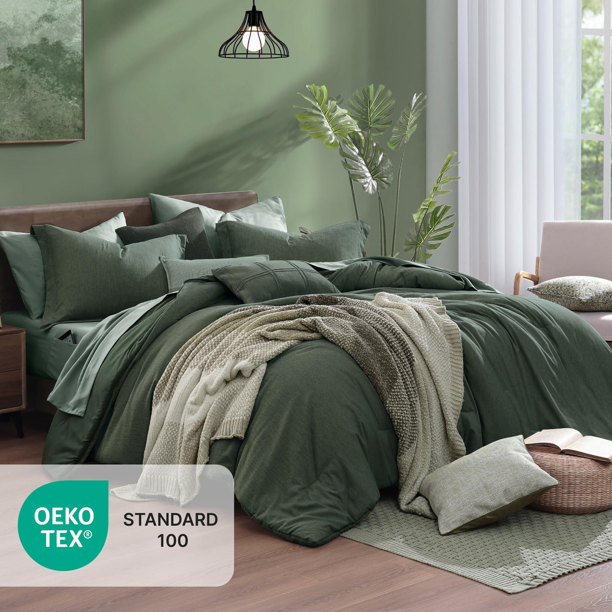 Monbix queen pillowcases 20x30, smooth skin-friendly sleep.