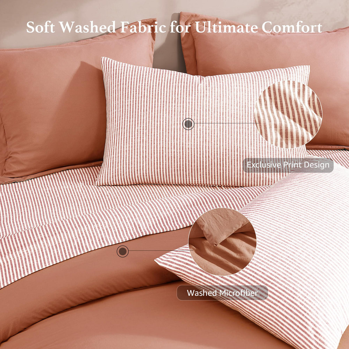 Monbix sham pair 20x26 adds coordinated, stylish bed styling