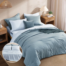 Monbix two shams 20x26 add coordinated hotel-style décor to the bed.