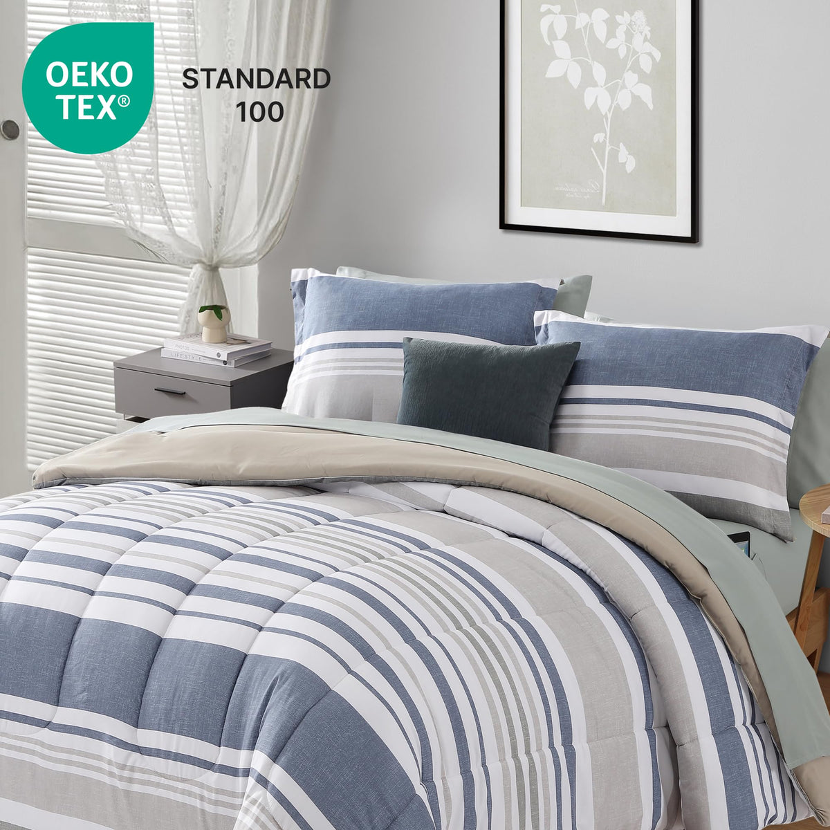 Monbix queen shams 20x26 add decorative coordination.