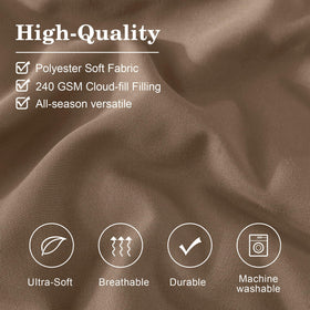 Monbix raw-umber bedroom scene conveys cozy ambience for year round use