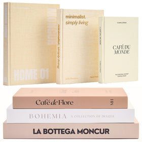 Moncur Home faux books support versatile coffee table styling in contemporary spaces.