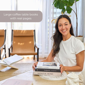 Removable inserts simplify seasonal refreshes while maintaining premium book aesthetics.