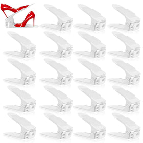 Monlity Shoe Slots Organizer 20-pack shows compact stacking to save space.