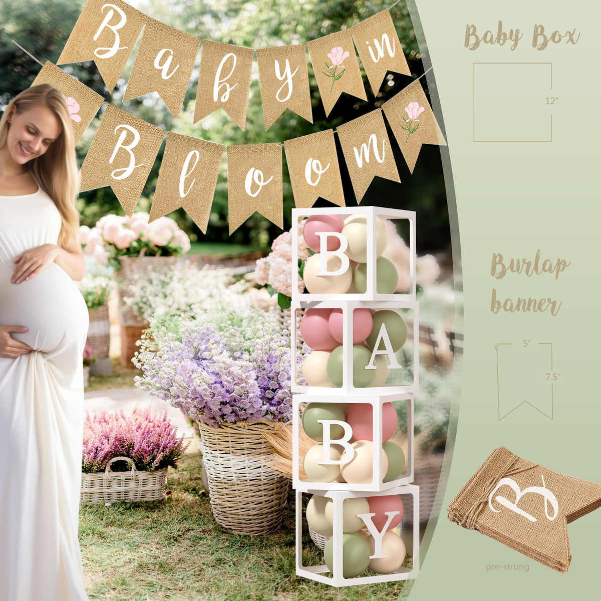 Monnberry mom to be badge signals celebration readiness.