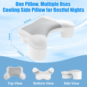 MONSAO memory foam core contours to the neck and head for cushioned support.