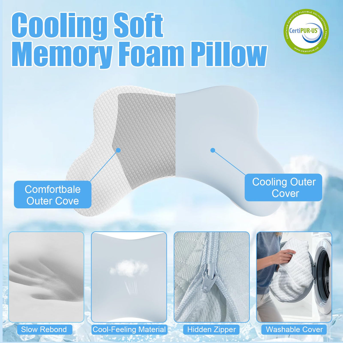 MONSAO removable covers simplify care and extend memory foam life.
