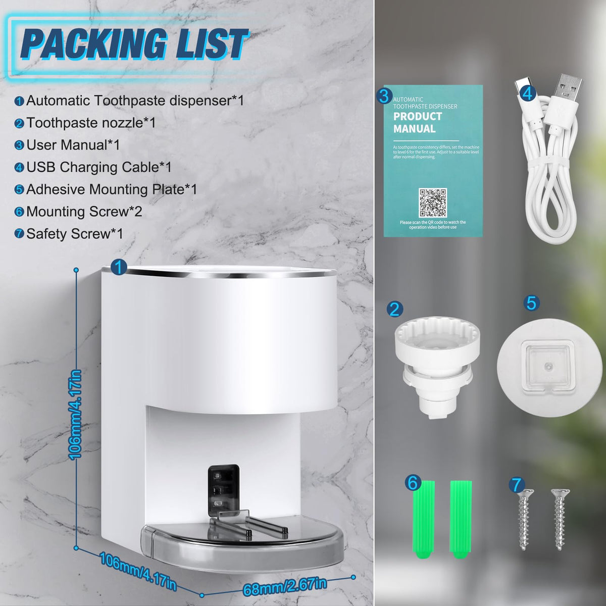 Monstake easy installation with adhesive mount and included hardware.