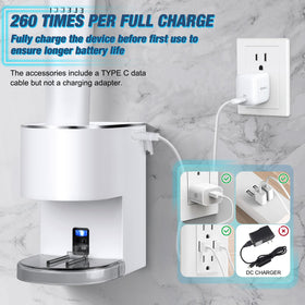 Monstake rechargeable battery with USB-C charging offers long-lasting power.