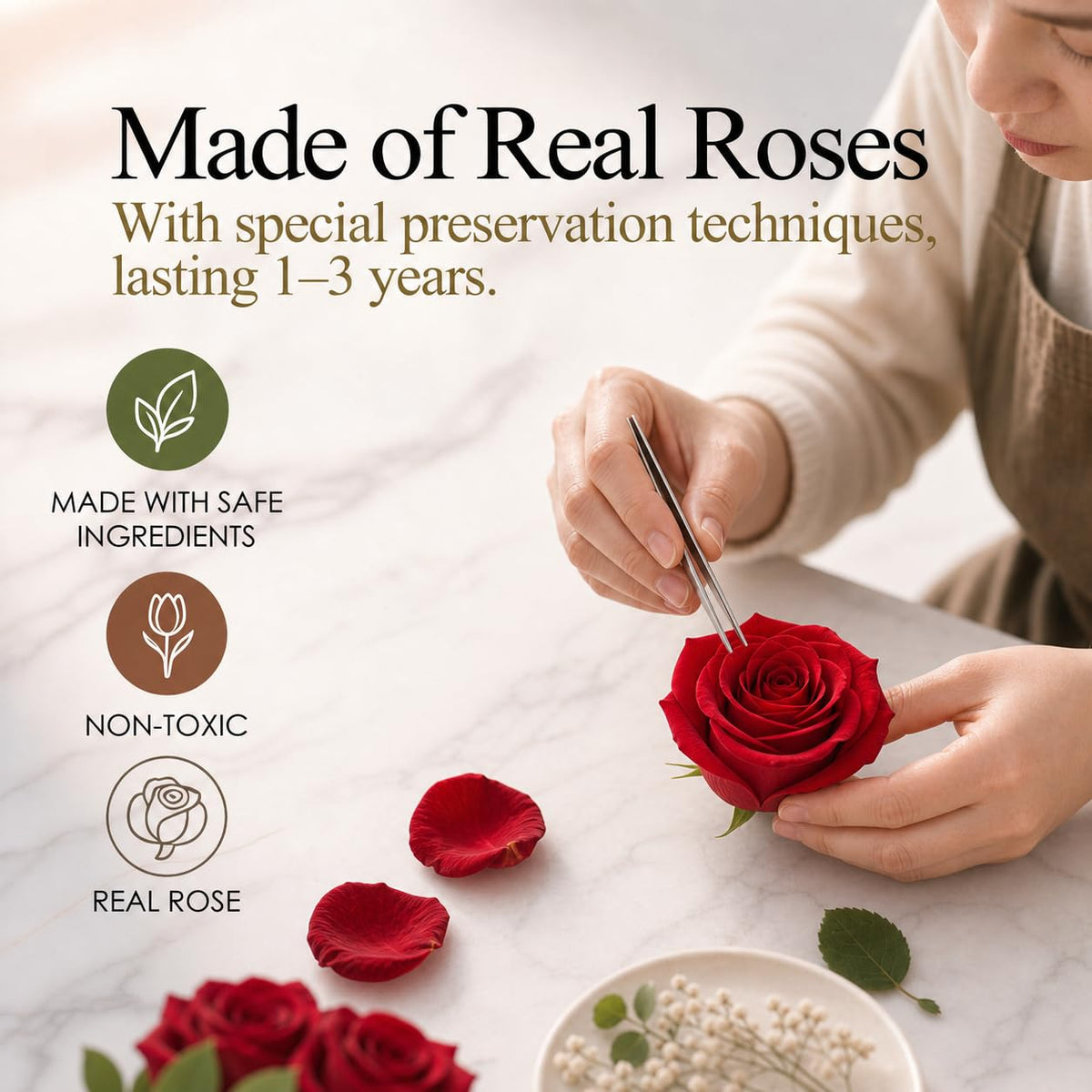 MONSTRE MAISON rose bouquet close-up highlights delicate petals