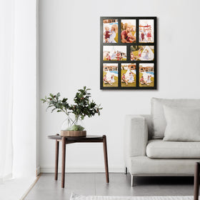 Mont Pleasant black finish collage frame adds modern elegance to any room.