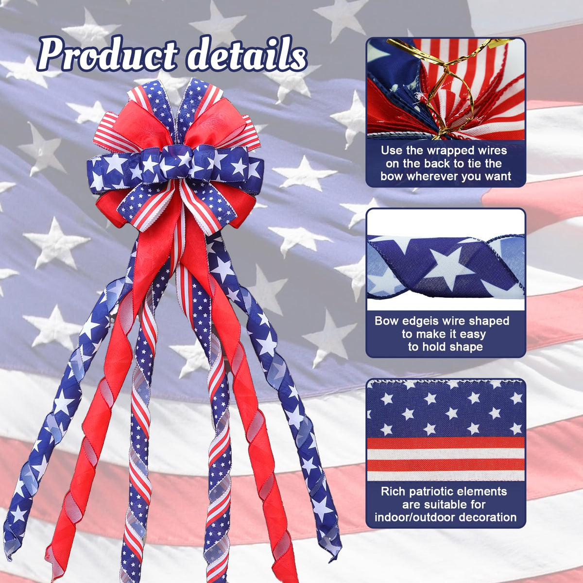 Montekin versatile bow for indoor or outdoor porch and mantel decor
