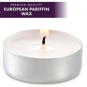 Bulk 400 tea lights provide reliable ambiance for weddings and events.