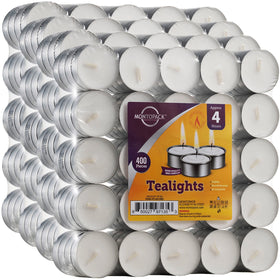 MontoPack dripless tea lights protect surfaces during use.