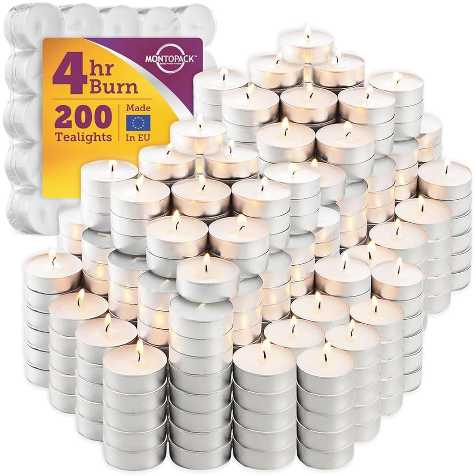 MontoPack unscented tea light candles in bulk for consistent ambiance