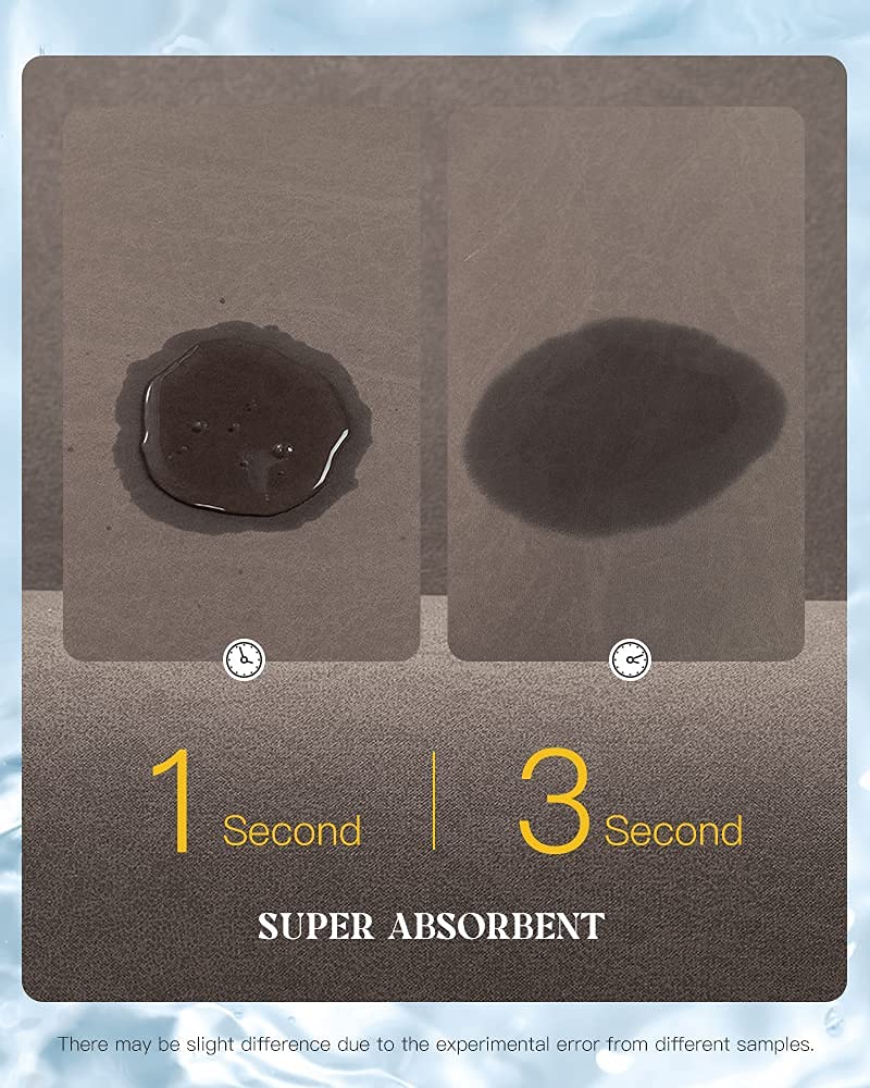 MontVoo absorbent bath mat soaks droplets after shower for a cleaner floor.