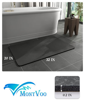 MontVoo versatile bath mat suitable for bathroom, laundry, or kitchen use.