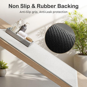 MontVoo rubber-backed non-slip bath mat provides secure footing on wet bathroom floors
