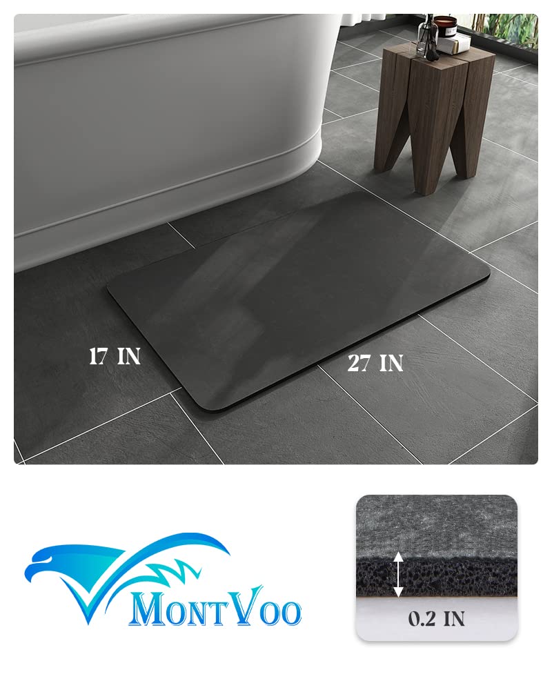 MontVoo non-slip rug for in front of tub or shower enhances safety.