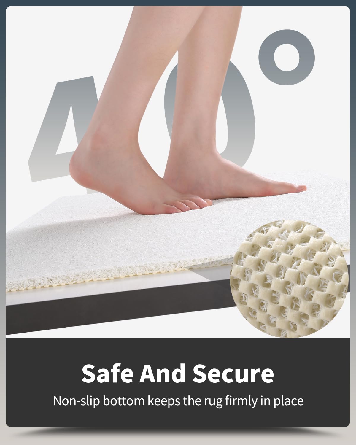 MontVoo quick-dry PVC mat stays fresh with natural drainage in wet areas.