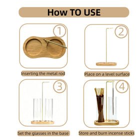 Moocervi metal clip clamps incense sticks securely during burning.