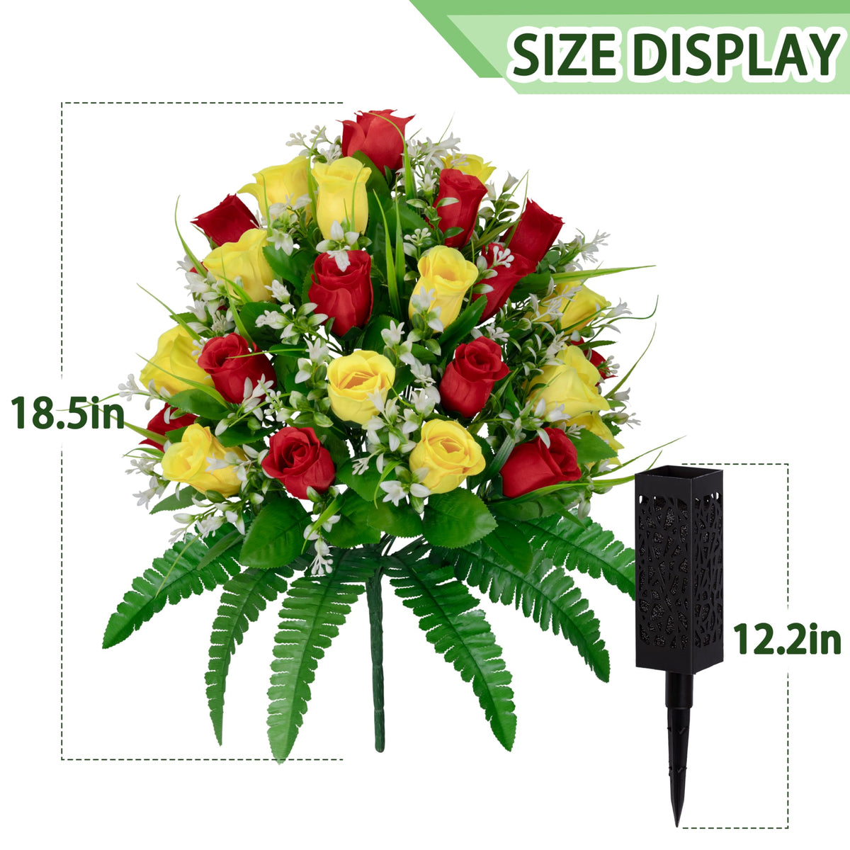 MOOMASS long nail vase system stabilizes grave displays securely