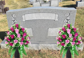MOOMASS weather-resistant roses prevent fading for dignified grave site displays