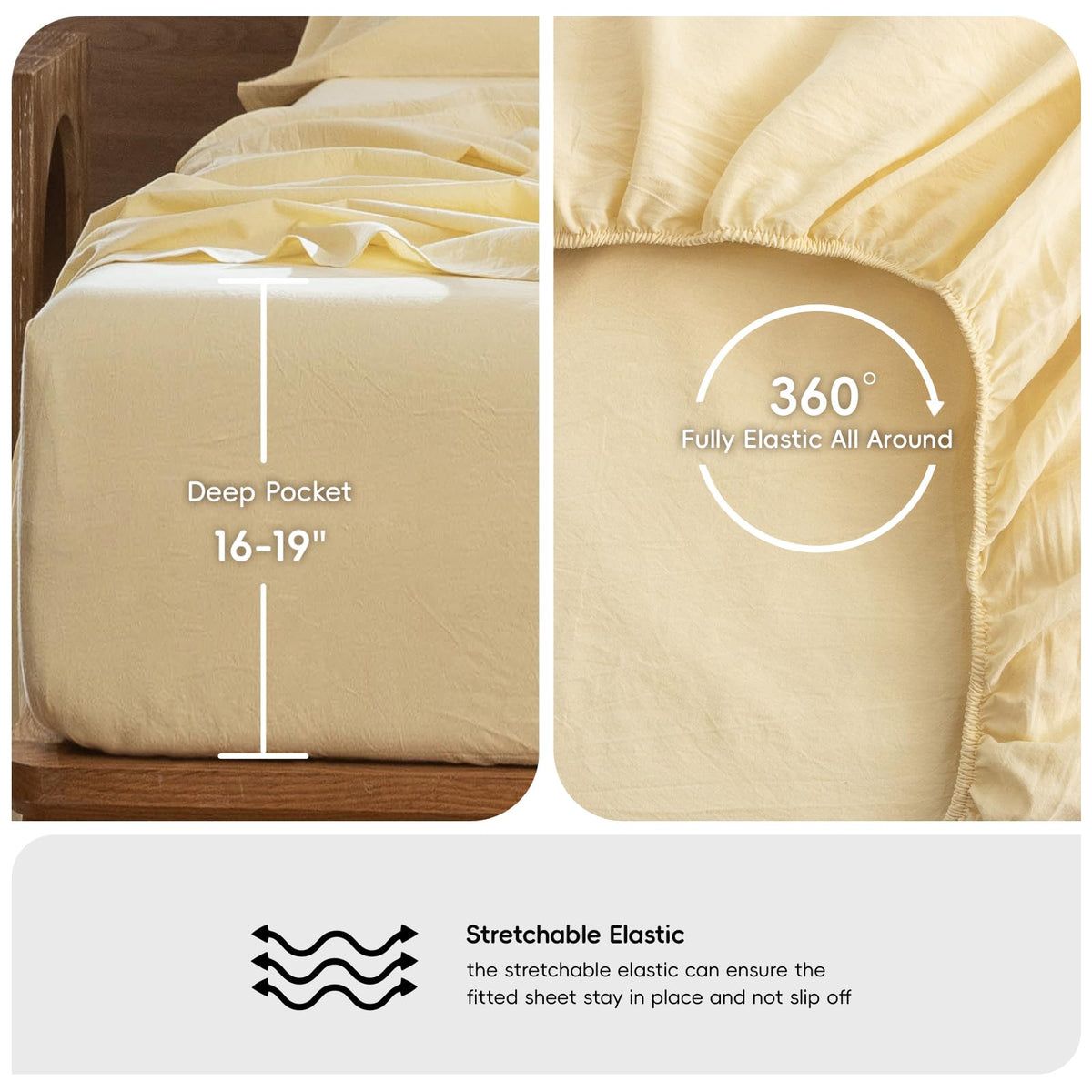 Queen bed dressed with MooMee bedding for a resort-inspired look.