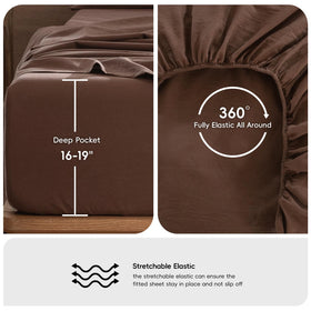 MooMee deep-pocket design keeps the fit on larger mattresses for a tidy bed.
