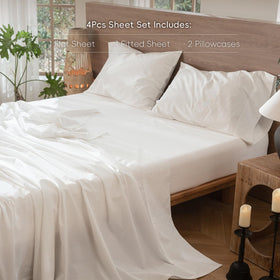MooMee fitted sheet with deep pocket fits mattresses up to 17 inches