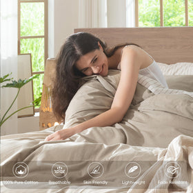 MooMee hidden zip closure keeps the duvet securely closed.