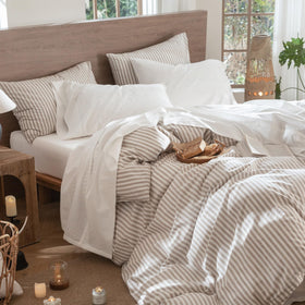 MooMee linen-like look with soft cotton feel offers resort-style comfort