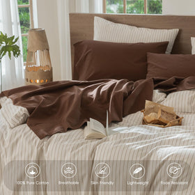MooMee pillowcase pair maintains sleep-space tidiness and quick laundering.