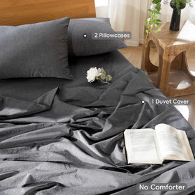 MooMee queen pillowcases with envelope closures for a tidy, secure fit.
