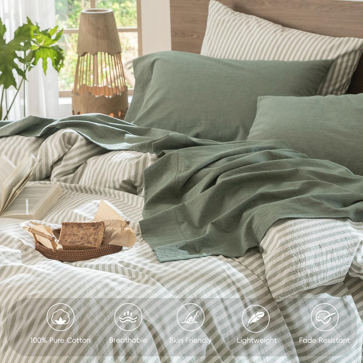 MooMee texture closeup shows linen-like finish and relaxed look.