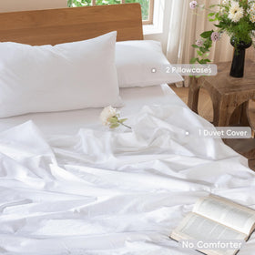 MooMee bedding texture hints at linen-like finish with cotton softness