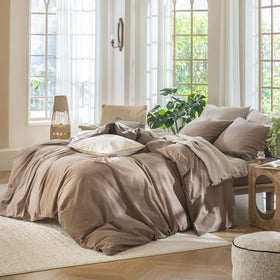 Close-up of MooMee fabric shows breathable cotton-like feel.