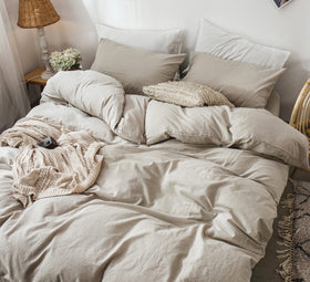 MooMee linen-like texture blends cotton softness with a luxe look.