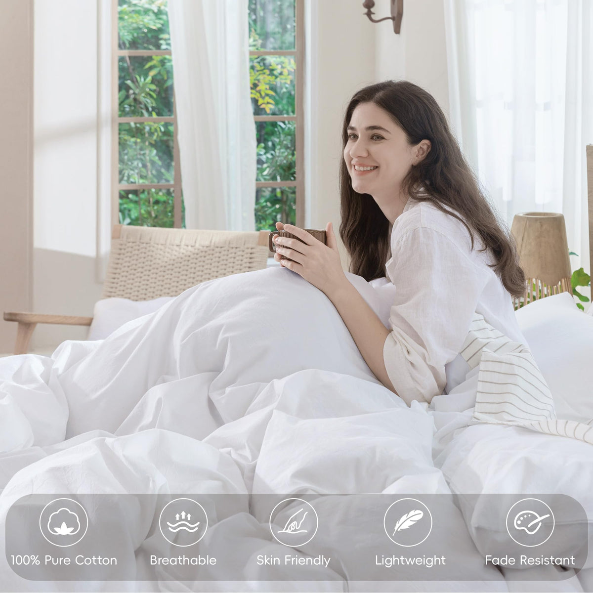 MooMee duvet cover displays hidden zip closure for a sleek look